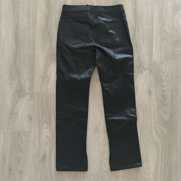 NWT RE/DONE 100% leather pants skinny boot size 26 - Picture 2 of 5